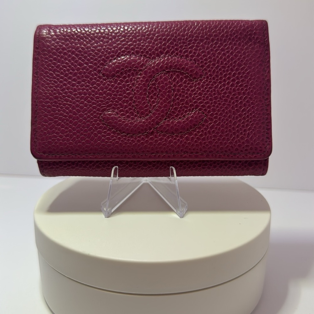 EUC Red Chanel key holder